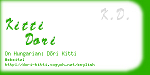 kitti dori business card
